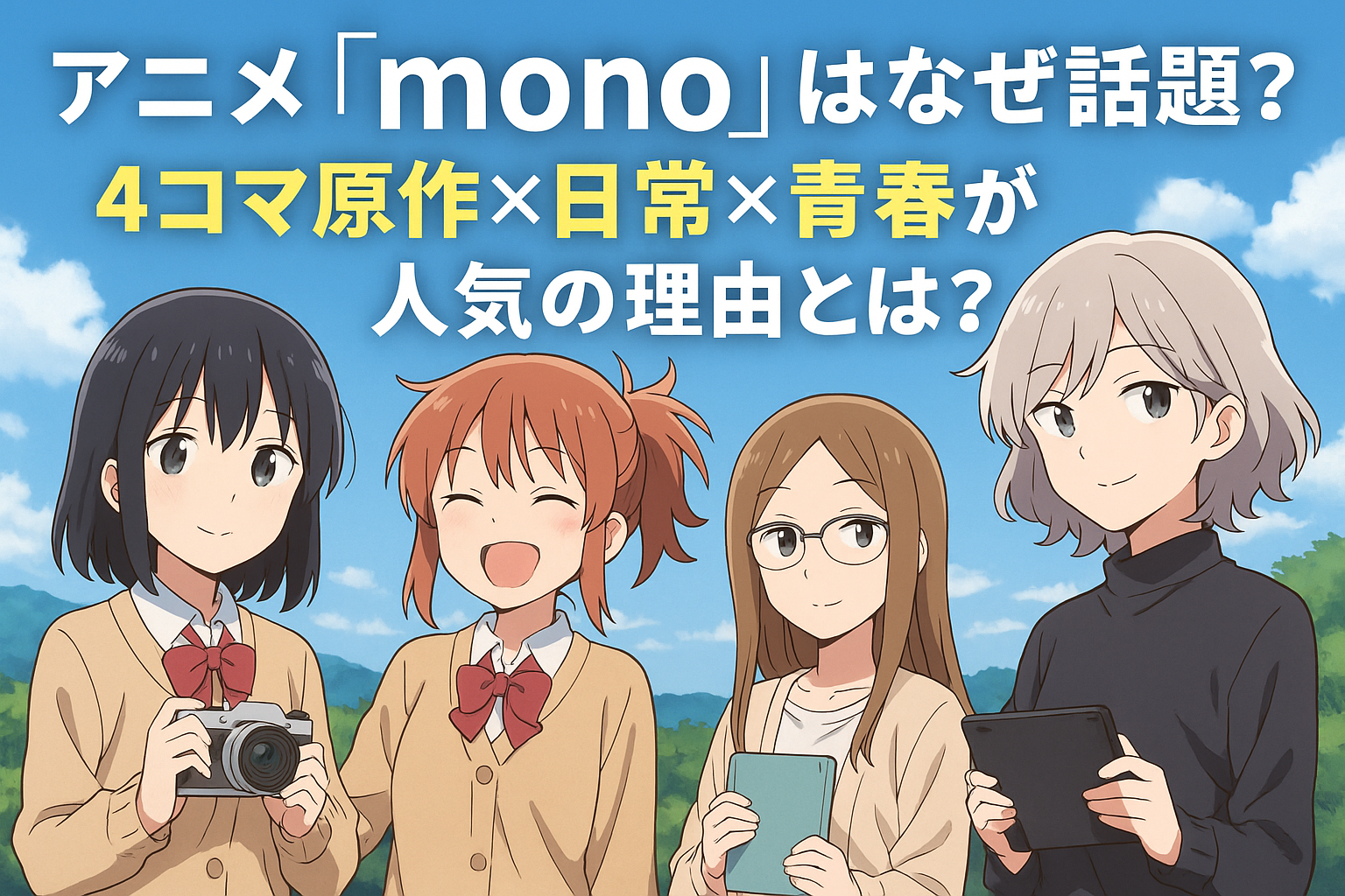 アニメ『mono』が話題の理由とは？青春×日常に共感する魅力を解説！