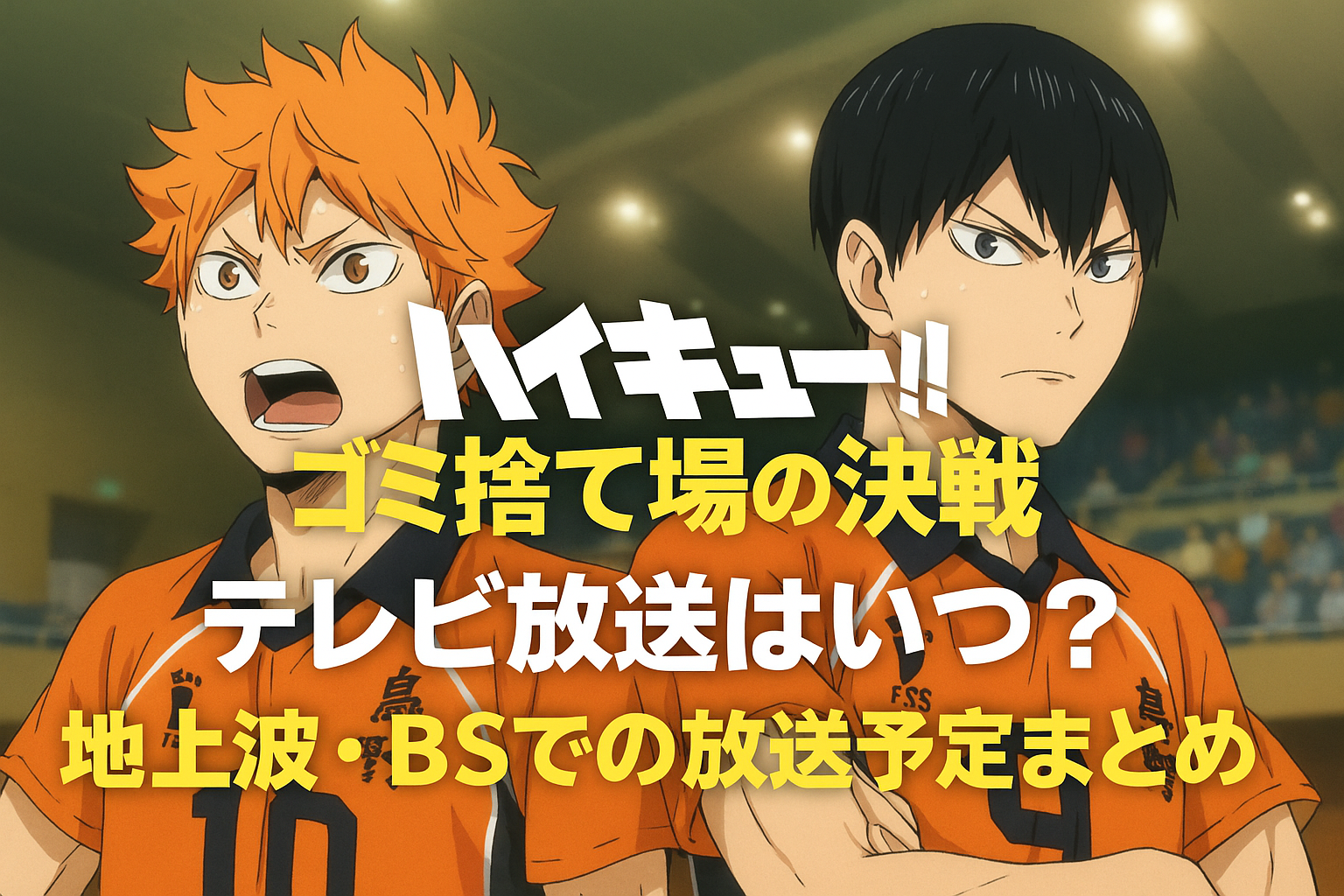 ハイキュー!! ゴミ捨て場の決戦のテレビ放送はいつ？地上波・BSの最新予定！