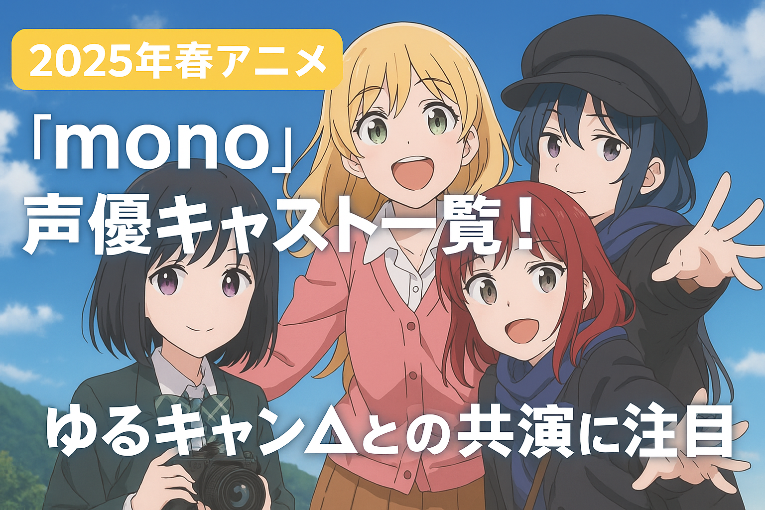 2025年春アニメ「mono」×「ゆるキャン△」注目の声優キャスト解説！